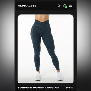 Aphalete power surface leggings size small- LIKE NEW